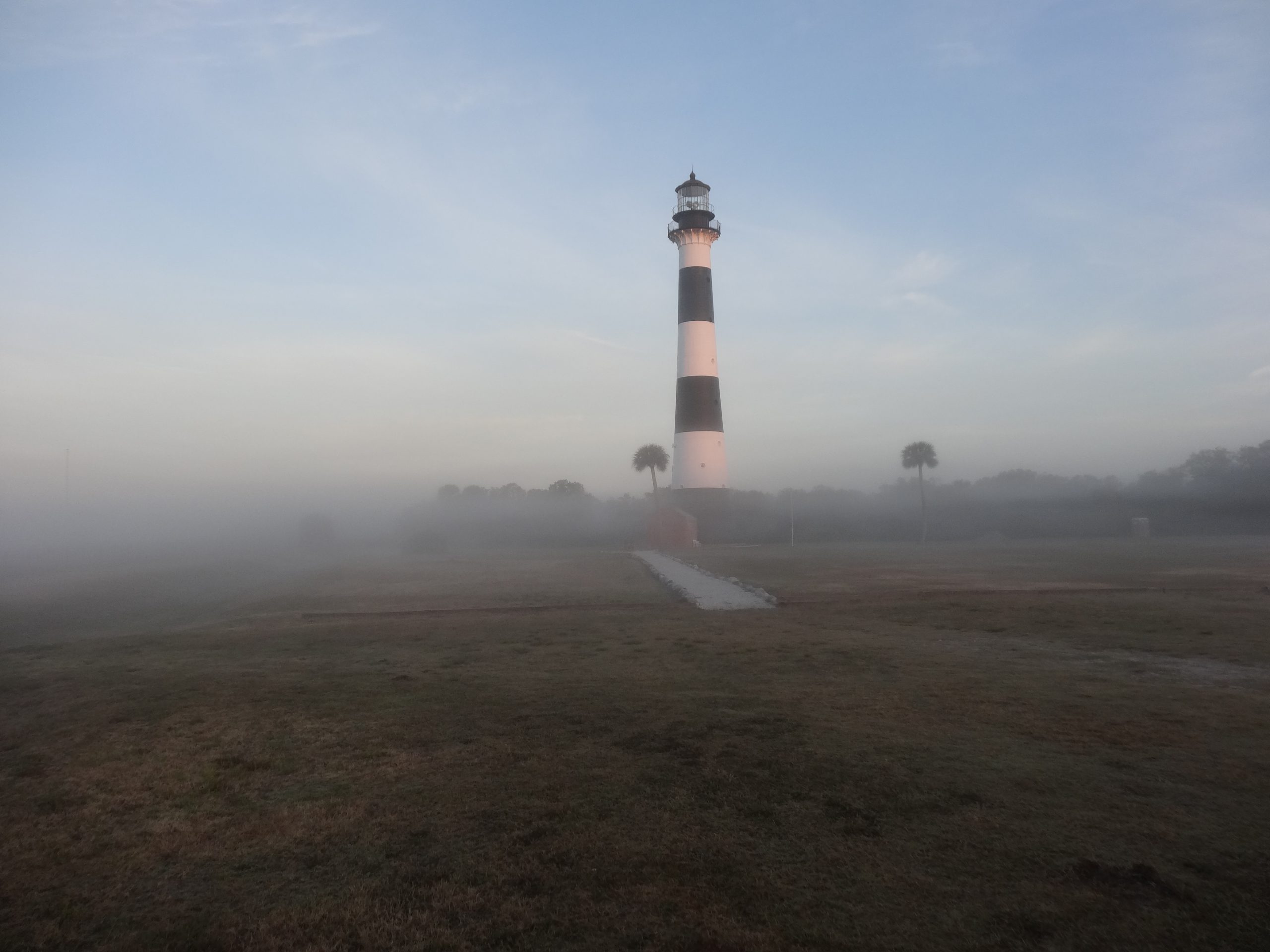 A Cool and Beautiful Fog Surrounds the Cape Canaveral Lighthouse